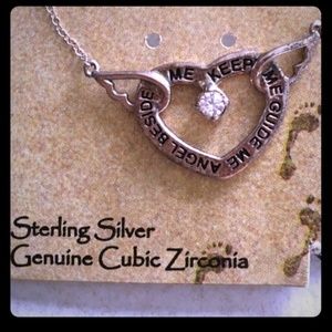 Divine Light Guardian Angel Sterling Silver Neckla